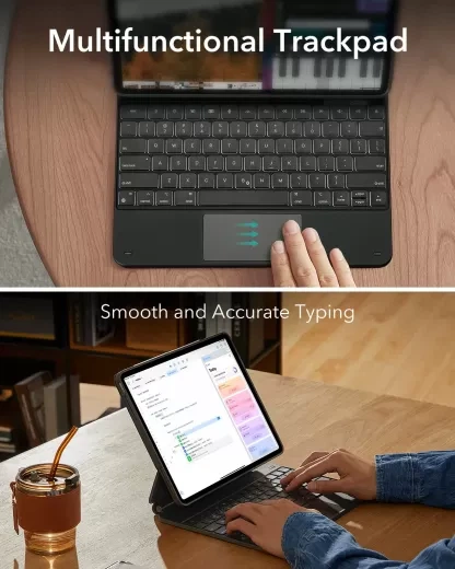 Чехол-клавиатура ESR Rebound Magnetic Keyboard Case 360 US Layout-Black для iPad Pro 11” M5 | M4 (2025 | 2024) (6B0220101) - изображение 6
