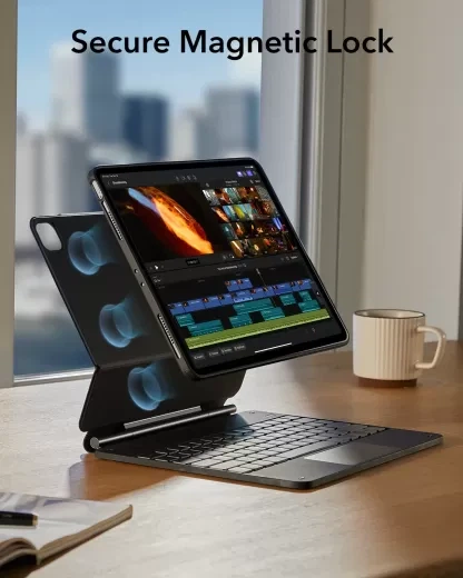 Чехол-клавиатура ESR Rebound Magnetic Keyboard Case 360 US Layout-Black для iPad Pro 11” M5 | M4 (2025 | 2024) (6B0220101) - изображение 7