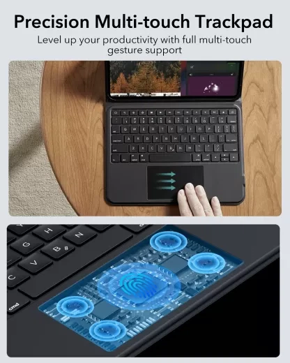 Чохол-клавіатура ESR Ascend Keyboard Case US Layout-Black для iPad Pro 13” M5 | M4 (2025 | 2024) (6B0200102) - зображення 5