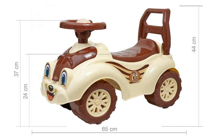 Jeździk Technok Auto na spacery Brązowo-beżowy (2315) (4823037602315) - obraz 4