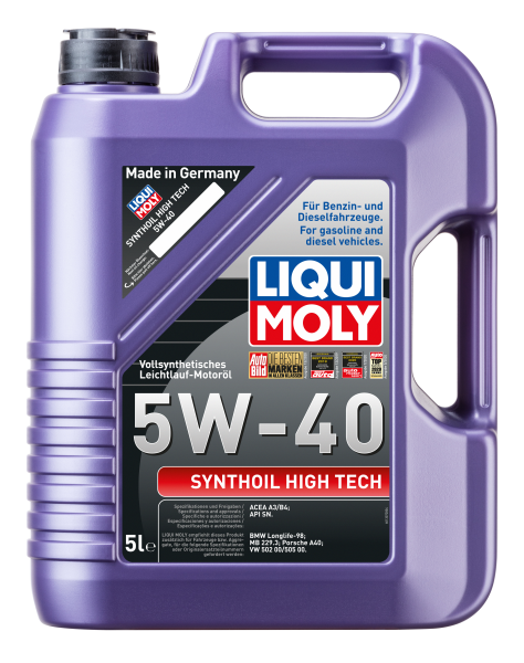 Моторна олива Liqui Moly Synthoil High Tech 5W-40 5л - Фото 1 Моторна олива Liqui Moly Synthoil High Tech 5W-40 5л - изображение 1