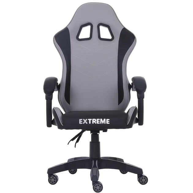 Комп'ютерне крісло екошкіра Extreme Series SPYDER сірий для геймерів та роботи - зображення 5