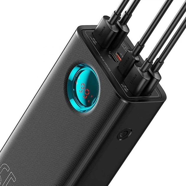 Powerbank павербанк УМБ Baseus Amblight Digital Display Fast Charge 26800mAh 65W QC4.0 Cluster Black (P10022402113-00) - Фото 5 Powerbank павербанк УМБ Baseus Amblight Digital Display Fast Charge 26800mAh 65W QC4.0 Cluster Black (P10022402113-00) - зображення 5