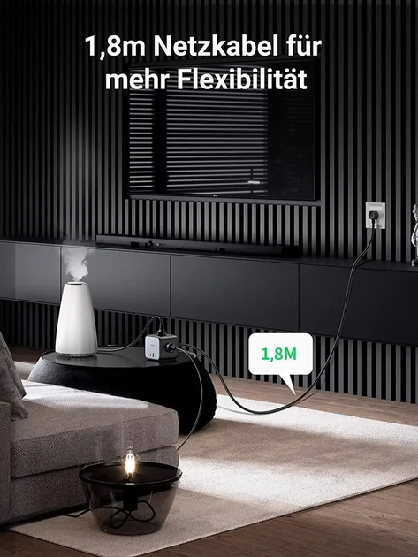 Мережевий зарядний пристрій UGREEN CD268 65W DigiNest Cube (2C2A) (UGR-60113) (UGR-60113) - зображення 8