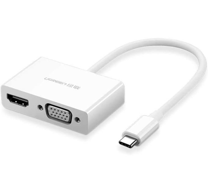 UGREEN USB Type C to HDMI + VGA Converter (White) (UGR-30843) - Фото 2 UGREEN USB Type C to HDMI + VGA Converter (White) (UGR-30843) - изображение 2