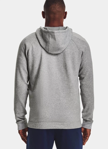Кофта мужская Under Armour Hustle Fleece Full Zip Hoody S Сірий 1351313-025 - изображение 2