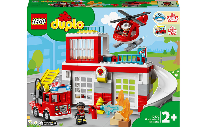 Конструктор Lego Duplo Пожарная часть и вертолет, 117 деталей 10970 ...