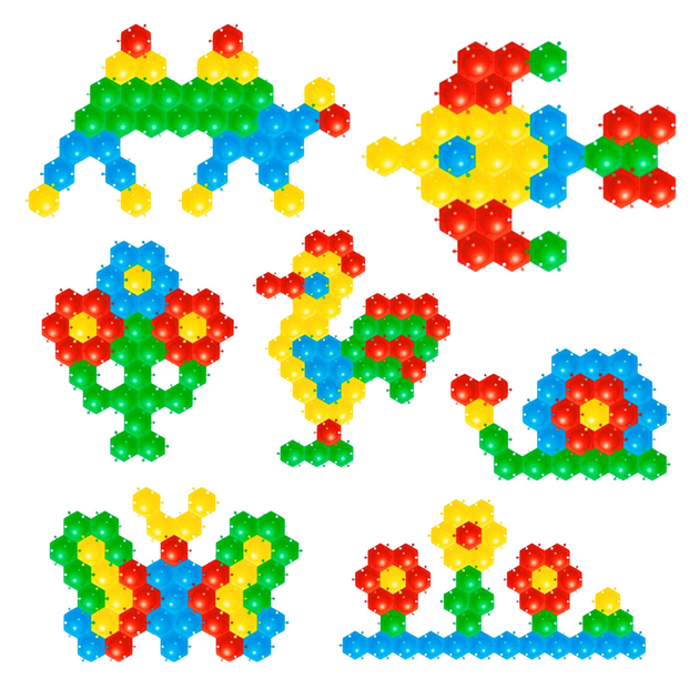 Zestaw zabawkowy Tehnok Puzzle Mosaic 52 szt (3619) (4823037603619) - obraz 3