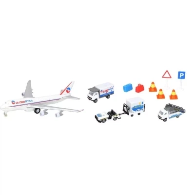 Ігровий набір Dickie Toys Аеропорт, 3 машинки,1 літак, 13 аксесуарів (3743001) - зображення 4