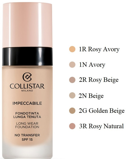 Тональна основа Collistar Impeccabile Long Lasting 2G Golden Beige 30 мл (8015150132053) - зображення 2