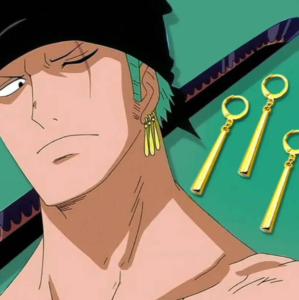 Сережки 3 штуки чоловічі жіночі Зоро Ророноа з аніме Ванпіс One Piece Великий куш Fashion Jewelry золотисті косплей (II) 33598 - Фото 3 Сережки 3 штуки чоловічі жіночі Зоро Ророноа з аніме Ванпіс One Piece Великий куш Fashion Jewelry золотисті косплей (II) 33598 - зображення 3