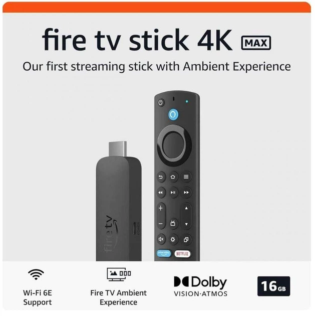 ТВ приставка Amazon Fire TV Stick 4K Max Wi-Fi 6 - Smart-stick