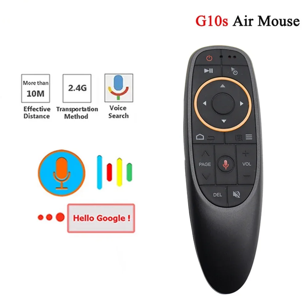 Пульт аэромышка Air Mouse G10S с микрофоном и гироскопом для Android медиаплеера, ТВ приставки (G10S) - изображение 6
