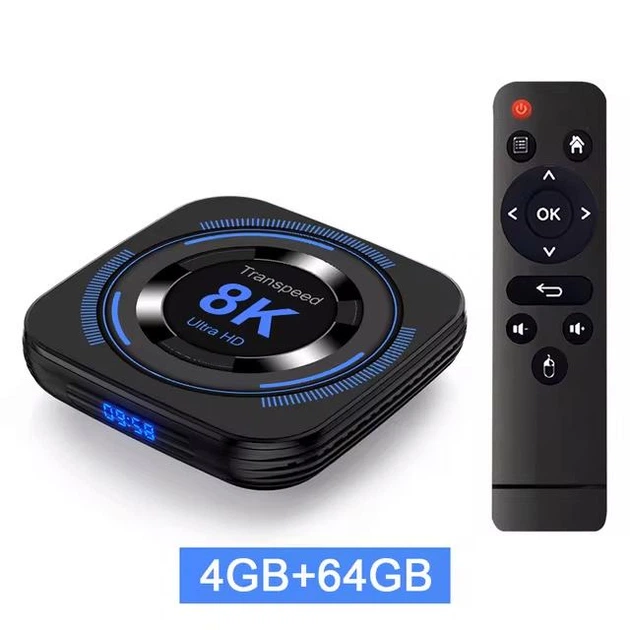 Смарт ТВ приставка Transpeed H618 4/64Gb, медиаплеер 8K HDR