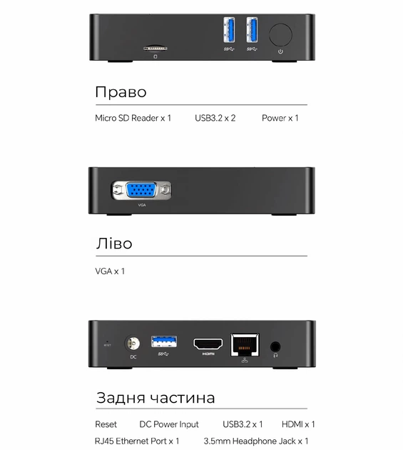 Мини ПК неттоп SOYO M2 Air Intel N4000 / 6ГБ RAM / 128ГБ ROM / Windows 11 Pro - изображение 5