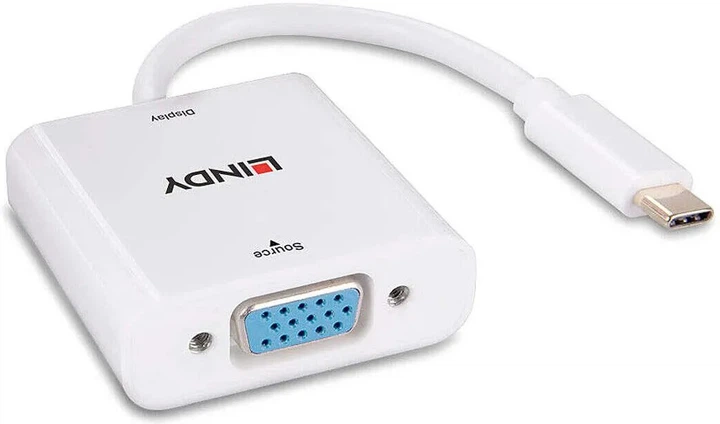 Adapter wideo Lindy 24 pin USB-C to HD-15 (VGA) (43355) - obraz 3