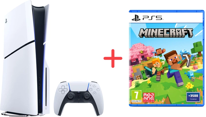 おもちゃ PlayStation5 Набор Игровая приставка Sony PlayStation 5 Slim + Игра Minecraft