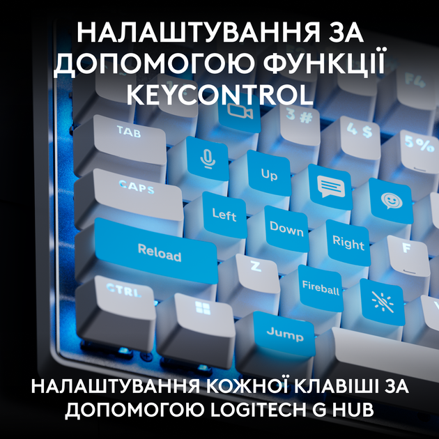Клавиатура Logitech G PRO X TKL RAPID White (920-013242) - изображение 5