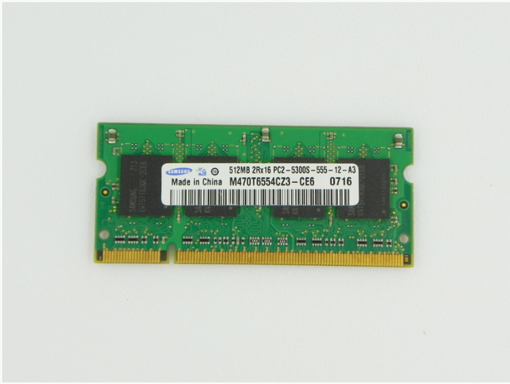 Оперативная память для ноутбука Samsung PC2-5300S-555-12-A3 SODIMM DDR2 512MB PC2 (04204) Б/У - изображение 2