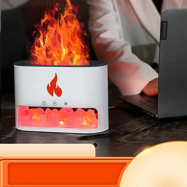 Увлажнитель воздуха аромадиффузор Flame Aroma Diffuser ночник cоляная лампа с имитацией пламени и резервуаром для эфирного масла white - Фото 5 Увлажнитель воздуха аромадиффузор Flame Aroma Diffuser ночник cоляная лампа с имитацией пламени и резервуаром для эфирного масла white - изображение 5
