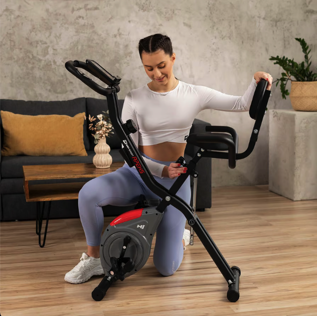 Велотренажер Hop-Sport HS-3030X Apeks X-Bike серый - изображение 7