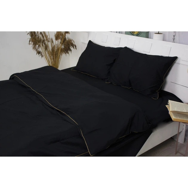 Постільна білизна MirSon Сатин Premium Corner Black Pearl 160x220 (2200001484344) - изображение 3
