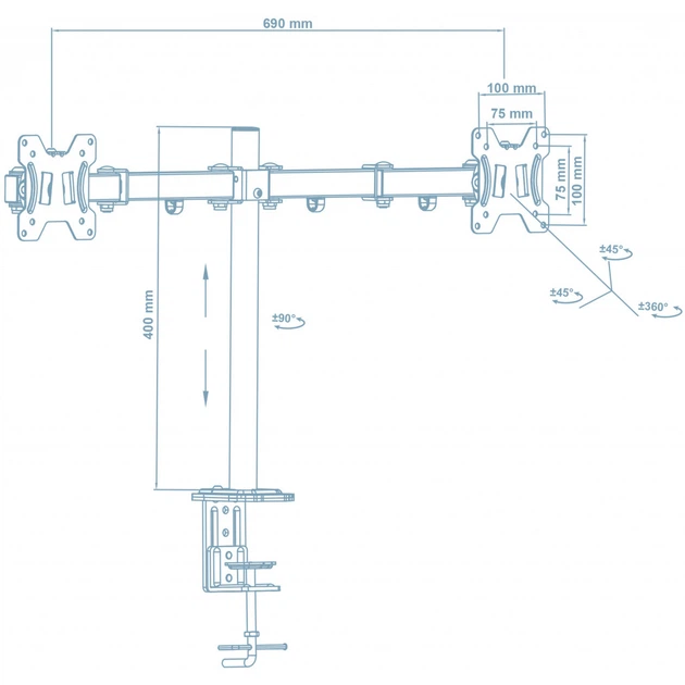 Кронштейн Walfix DM-400B - изображение 2
