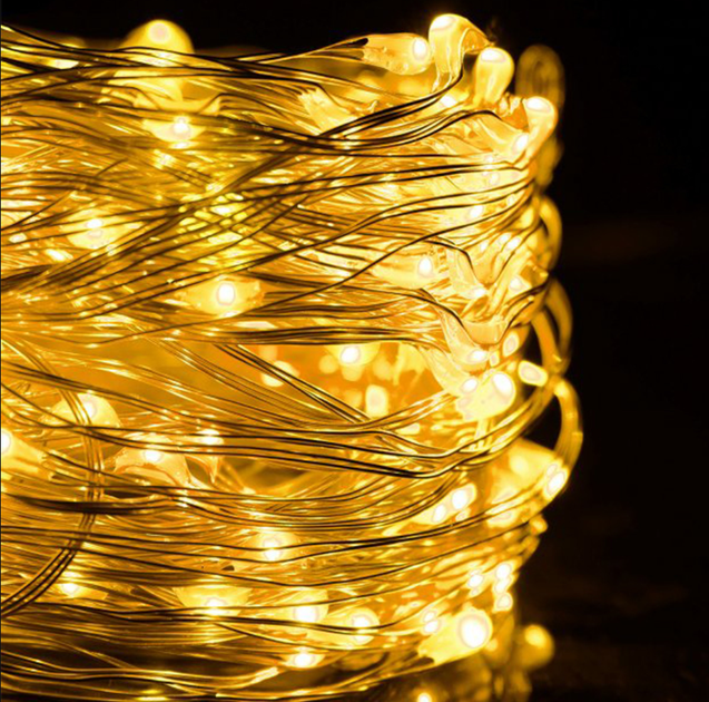 Гирлянда "Конский хвост" – 500 LED, 2.5 м, 20 нитей 220V Теплый белый - изображение 7