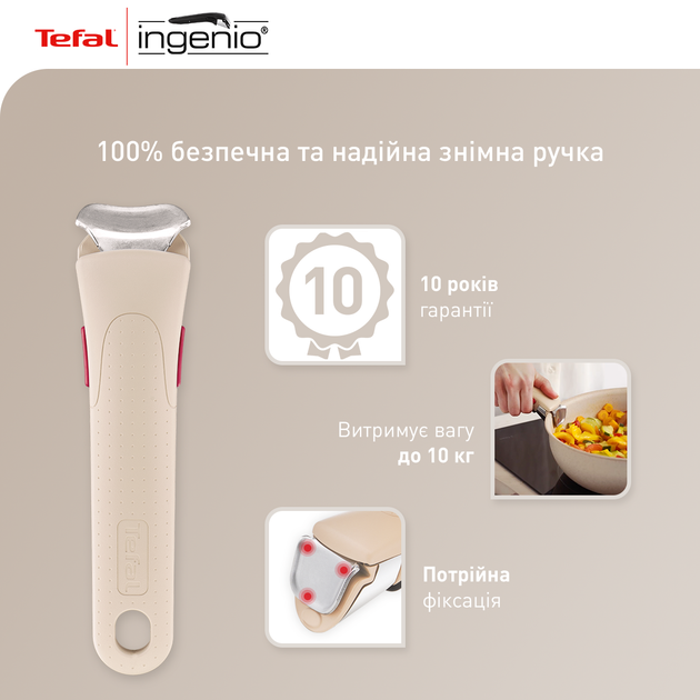 Набор сковородок со съемной ручкой Tefal Ingenio Delight (24 см, 28 см) (L7839043) - изображение 5