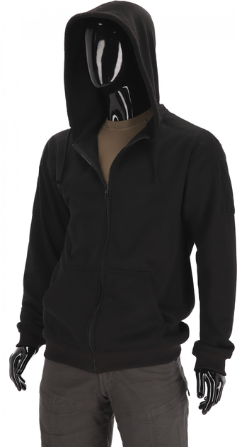 Тактический Худи на молнии милитари Casual Zipped Hoodie 281z Black S - изображение 1