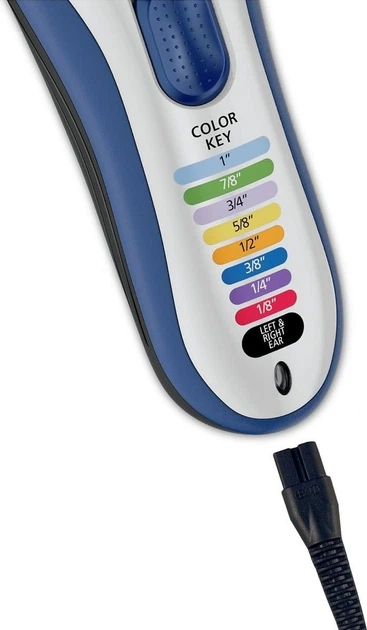 Набір для стрижки WAHL Color Pro Cordless, мережа+акум., гребінець, ножиці, сталь, синій - зображення 5