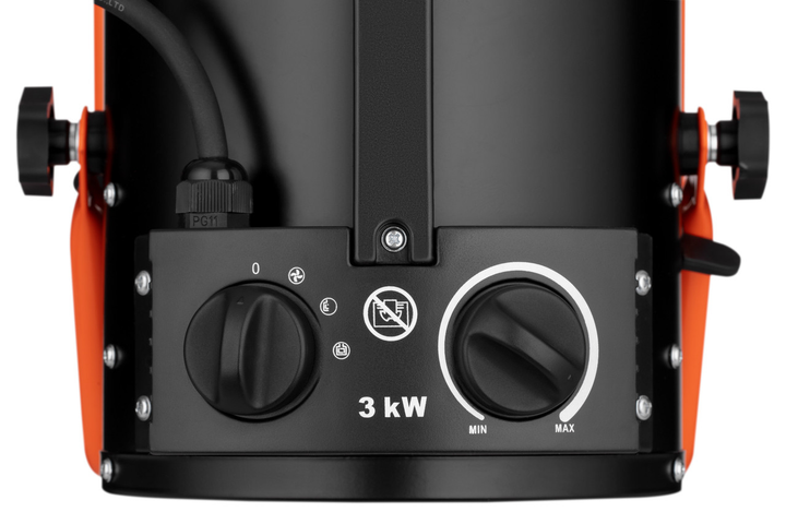 Теплогармата електрична для дому 2E Ceramic AHT3000 3 кВт 30 м² black S - зображення 3