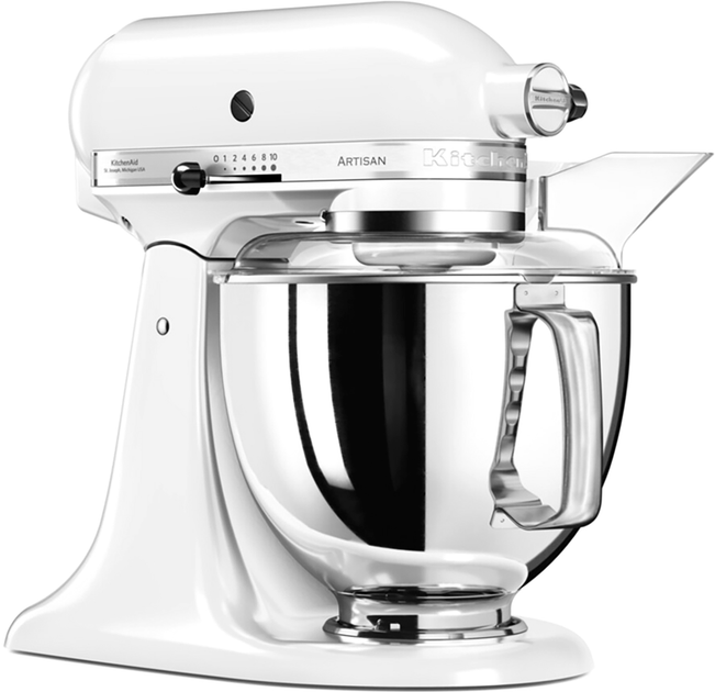 Планетарний міксер KitchenAid Artisan 5KSM175PSEWH з відкидним блоком White (5413184200725) - зображення 1