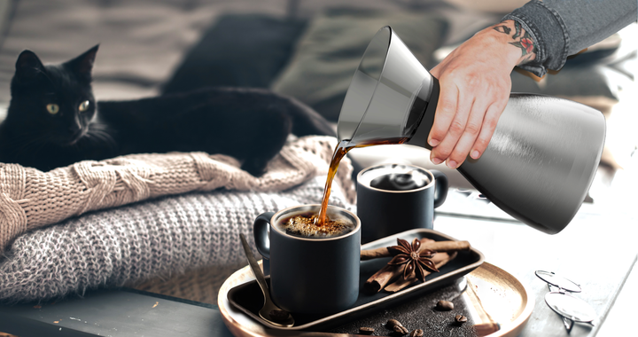 Zestaw do parzenia kawy Asobu Pour Over 1 L z termosem Silver (PO300 SILVER/BLACK) - obraz 6