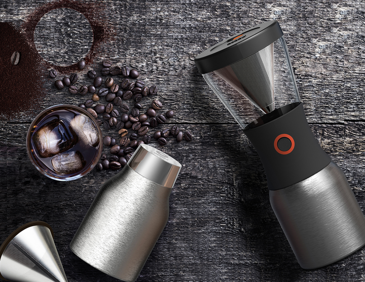 Набір для заварювання кави Asobu Cold Brew 1 л з термосом Silver (KB900 SILVER/BLACK) - зображення 8