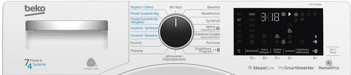 Pralko-suszarka Beko HTV7742XW - obraz 5