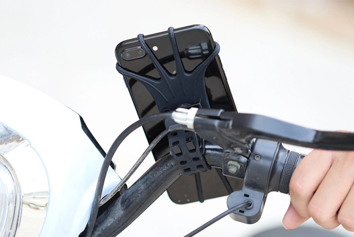 Uchwyt rowerowy na telefon Hurtel z wymienną głowicą Czarny (9145576281994) - obraz 7