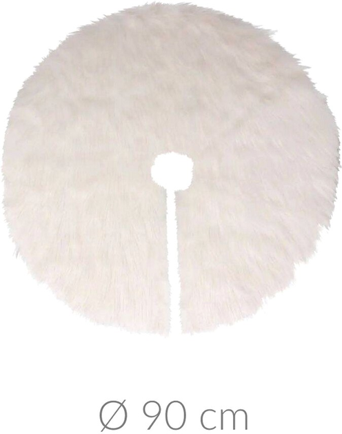 Килимок під ялинку Atmosphera круглий хутряний 90 см Білий (3560231539801) - зображення 4