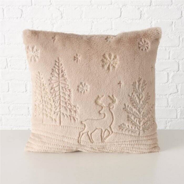 Poduszka świąteczna pluszowa Boltze Home z wyszywanym wzorem Hope 45 x 45 cm (4066076442515) - obraz 6