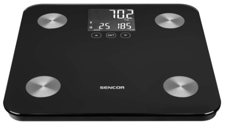 Ваги підлогові Sencor, 180 кг, AAAx3, скло, чорний (SBS6026BK) - изображение 4