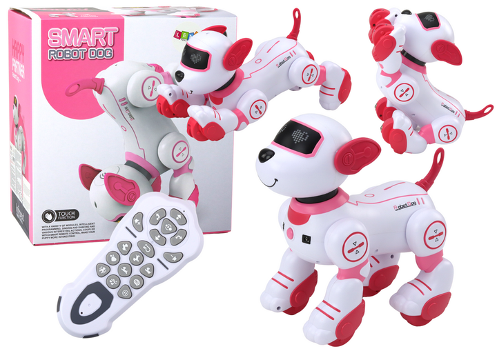 Interaktywny robot Lean toys Pies Różowy (5905991011163) - obraz 2