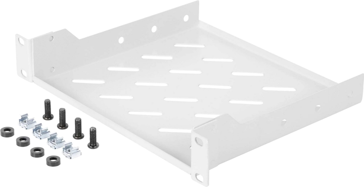 Полиця для серверної шафи Digitus DN-10-TRAY-2 10" 1U Grey (4016032474265) - зображення 2