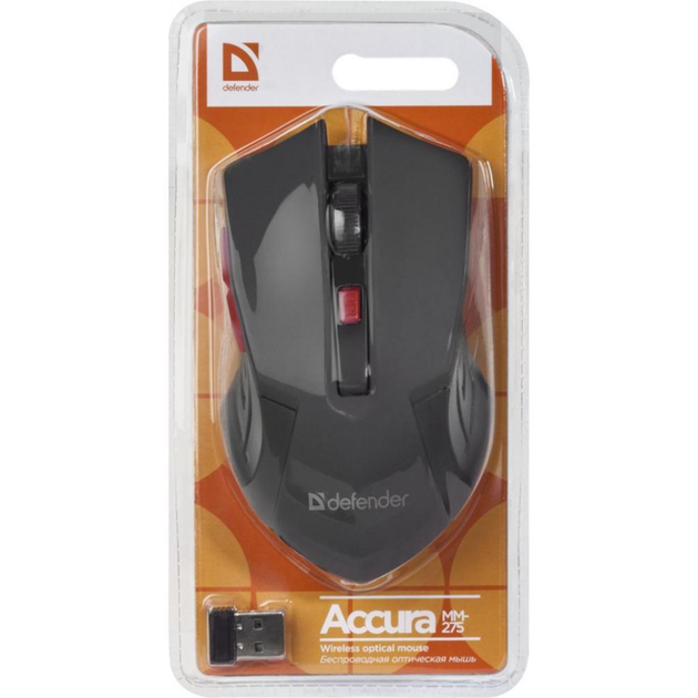 Миша Defender Accura MM-275 Red (52276) - зображення 4
