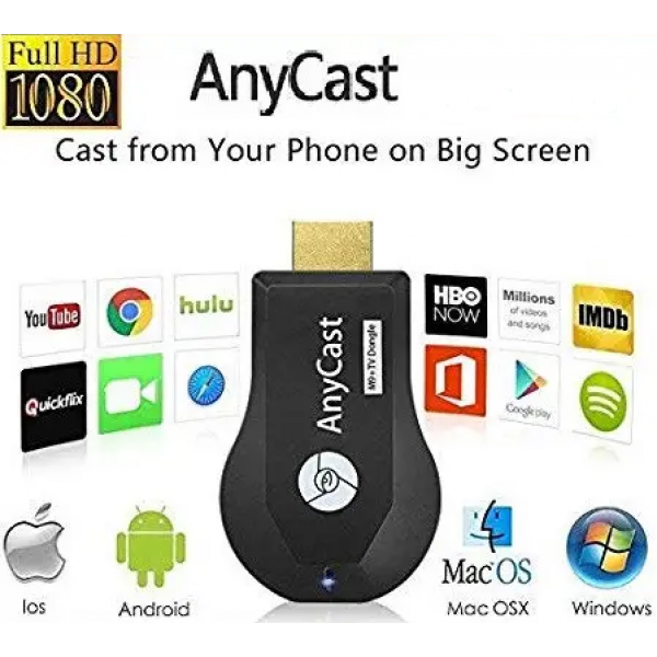 Медіаплеєр HDMI із вбудованим Wi-Fi модулем Miracast AnyCast M9 Plus - Фото 2 Медіаплеєр HDMI із вбудованим Wi-Fi модулем Miracast AnyCast M9 Plus - зображення 2