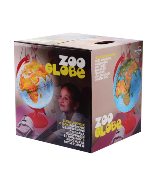 Глобус Tecnodidattica ZOO 25 см з підсвічуванням (українська мова) (TOYS0325ZOZOUCLRR046) - зображення 6