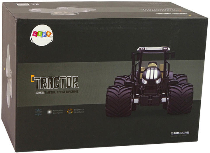 Traktor zdalnie sterowany LEAN Toys 1:24 Czarny (5905323215467) - obraz 1