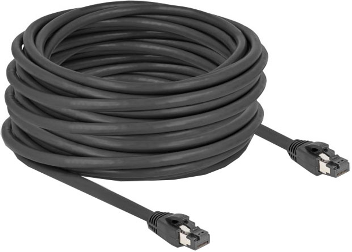 Kabel Delock sieciowy RJ45 Cat.8.1 S/FTP do 40 Gbps Black 15 m (4043619802388) - obraz 2