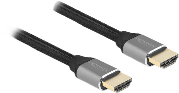 Надшвидкий кабель Delock HDMI-Кабель 48 Gbps 8K 60Гц Gray 3 м (4043619839971) - зображення 1