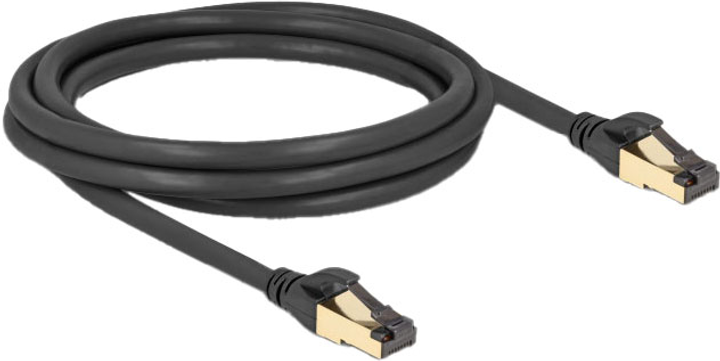 Kabel Delock sieciowy RJ45 Cat.6A męski na męski S/FTP z podstawowym kablem Cat.7 Black 2 m (4043619802494) - obraz 3