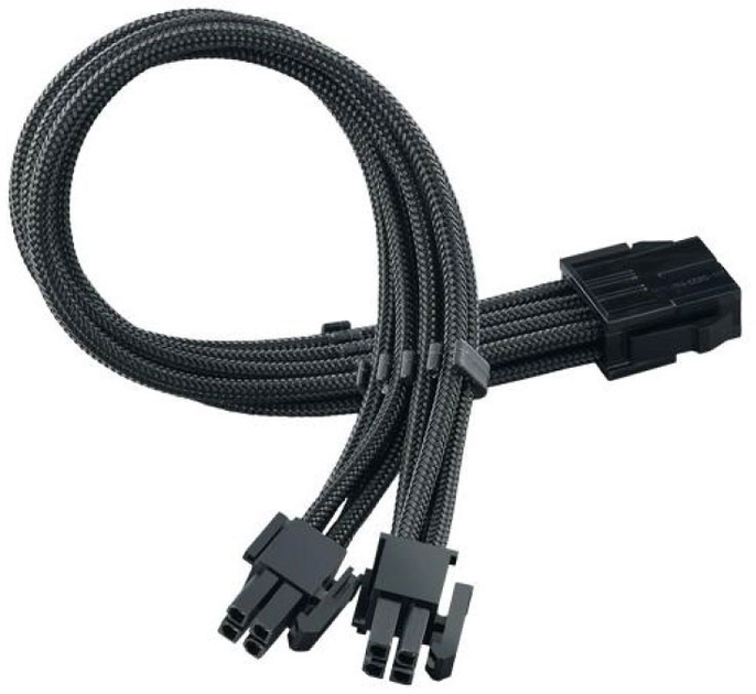 Kabel SilverStone SST-PP07E-EPS8B przedłużacz zasilający Black 0.3 m (4710679810140) - obraz 1